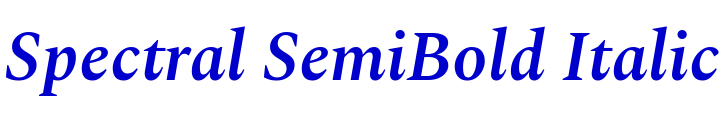 Spectral SemiBold Italic font
